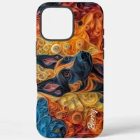 Colorful Belgian Malinois Portrait iPhone 16 Pro Max Case