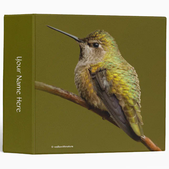 Anna's Hummingbird on Scarlet Trumpetvine 3 Ring Binder