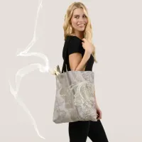 Elegant Beige marble whimsical Tote Bag