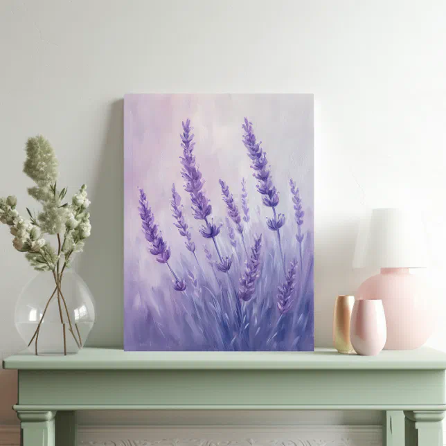 Beautiful Lavender Pastel Illustration Canvas Print