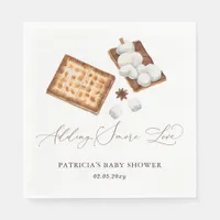 Adding S'more Love Gender Neutral Baby Shower Napkins