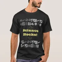 Science Roks Statement Graphic Design Typography T-Shirt