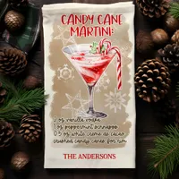 Candy Cane Martini Christmas Cocktail Recipe Kitchen Towel