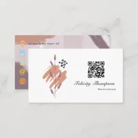 Trendy Brush Strokes Collage Business Card