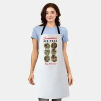 ♥ Funny 6 Pack Mom Bod Six Photos Best Mom Ever Apron