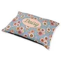 Daisy Floral Personalized Pet Bed