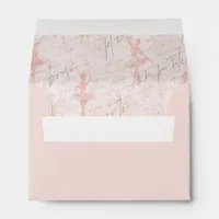 Ballerina Moves Pattern Rose Gold ID738 Envelope