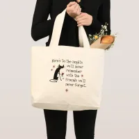 Here's to the Nights Friends Wine Toast Large Tote Bag