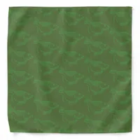 Carp Fishing Khaki Camo Green Fish Pattern Bandana