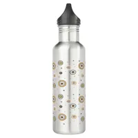 Abstract Circles and Dots Beach Theme Stainless Steel Water Bottle