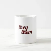 They Them Red and Black Coffee Mug