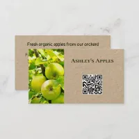 Organic Apple Orchard Farm Shop Farmer's Market Business Card