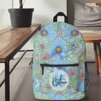 Elegant Bohemian Watercolor Botanicals  Printed Backpack