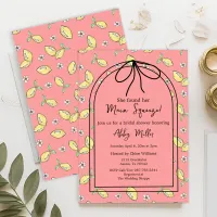 Bridal Shower Vintage Main Squeeze Lemon Pink  Invitation