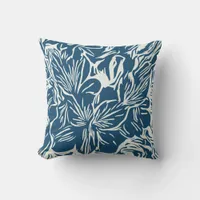 Abstract tropical flower botanical throw pillow