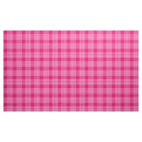 Gingham Check Pink and White Fabric