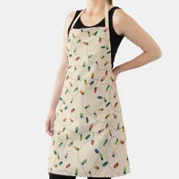 Vintage Christmas String Lights Retro Apron