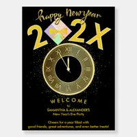 Simple Elegant New Year's Eve Gift Box Bow Welcome Foam Board