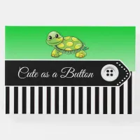 Turtle and Button Baby Shower Keepsake Guest Book