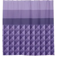 Geometric Pattern with Stripes in Shades of Purple Shower Curtain
