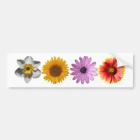 Just Four Flowers | Floral Photo Bumper Sticker