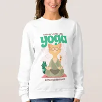 Good Days Start With Yoga I Funny Cat I Sweatshirt