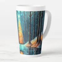 Iridescent Holiday Dream 🎄 Glowing Christmas Tree Latte Mug