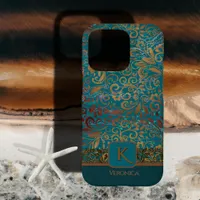 Vintage Floral Pattern Monogram iPhone / iPad case