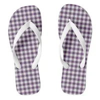 Purple Plaid Flip Flops