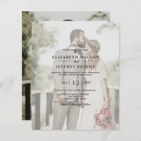 Budget Elegant Photo Overlay Wedding Invitation