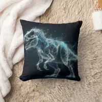 Ethereal Dinosaur in a Mystical Setting Throw Pillow