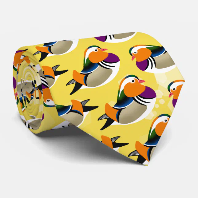 Beautiful Mandarin Ducks Neck Tie