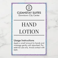 Custom Hand Lotion Guest Amenities Label Stickers