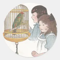 Polly the Parrot Classic Round Sticker