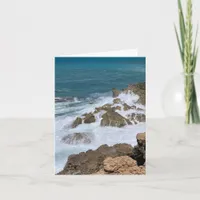 Ocean Sea Spray Rocks Card