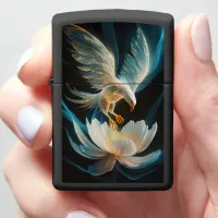 Eagle Descending on Lotus Zippo Lighter