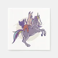 Magical Friends |Unicorn, Alpaca, Kitten, Sloth Napkins