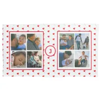 Photo Collage Personalized Family Red Hearts King Pillow Case