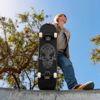 Filigree Goth Day of the Dead  Skull Skateboard