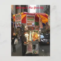 New York City Hot dog Stand Postcard