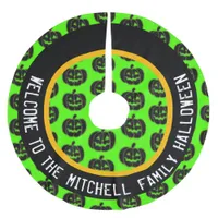 Personalized Pumpkins Halloween Tree Skirt