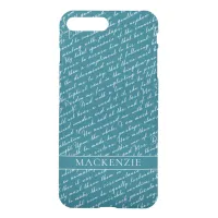 Teal Blue Austen Pride Prejudice Netherfield Ball iPhone 8 Plus/7 Plus Case