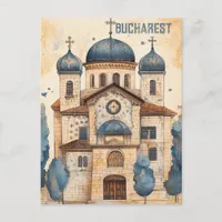 Travel to Bucharest Romania Postcard