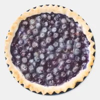 Blueberry Pie and Fancy Crust Classic Round Sticker