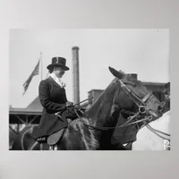 Vintage Horse and Woman 1912 Poster