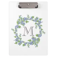 Floral Wreath Monogram Clipboard