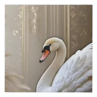 *~* White Swan SC1 Majestic Beautiful  Faux Canvas Print