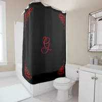 Dramatic Goth Personalized Shower Curtain