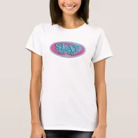 Slay All Day Vintage Decal Slogan Art T-Shirt