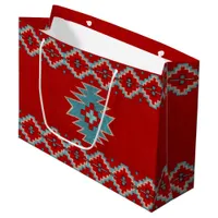 Southwest Mesas Red & Turquoise Large Gift Bag